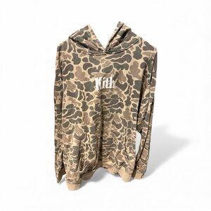Kith Timberland Williams Beige duck camo hoodie limited edition XXL